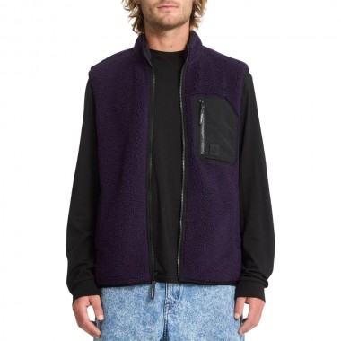 VOLCOM MUZZER FUZZAR VEST DARK PURPLE