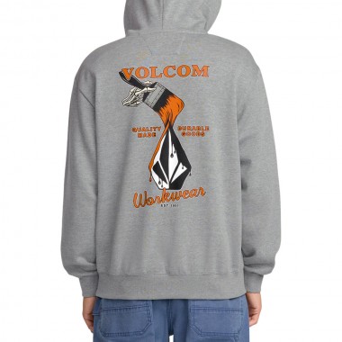 VOLCOM WORKWEAR HOODIE HEATHER GREY