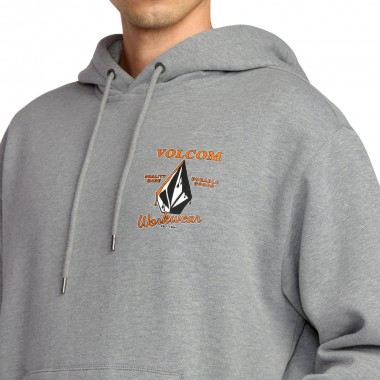 VOLCOM WORKWEAR HOODIE HEATHER GREY