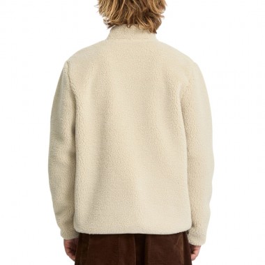 VOLCOM MUZZER FUZZAR ZIP SHERPA SWEATSHIRT STONE