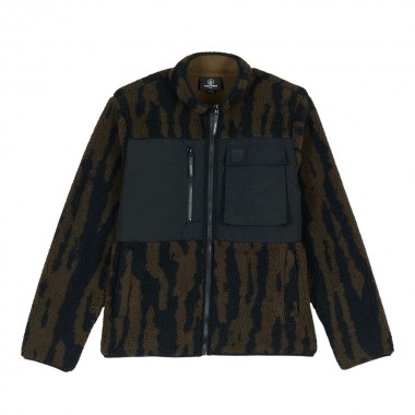 VOLCOM STORM STONE SHERPA ZIP SWEATSHIRT SAGE LEAF