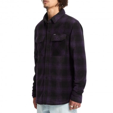 VOLCOM BOWERED FLEECE LS SHIRT DARK PURPLE
