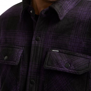 VOLCOM BOWERED FLEECE LS SHIRT DARK PURPLE
