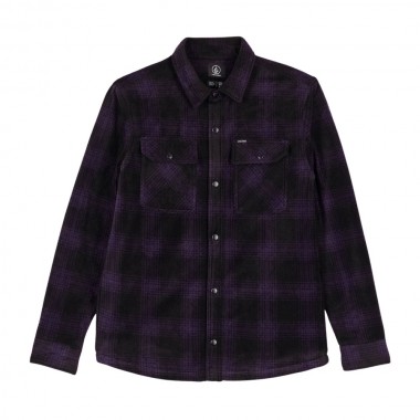 VOLCOM BOWERED FLEECE LS SHIRT DARK PURPLE