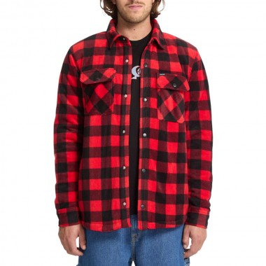 VOLCOM BOWERED FLEECE LS SHIRT LIFEGUARD RED