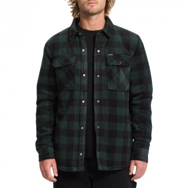 VOLCOM BOWERED FLEECE LS SHIRT SCARAB