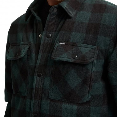 VOLCOM BOWERED FLEECE LS SHIRT SCARAB