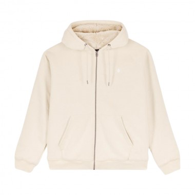 VOLCOM SINGLE STONE LINED ZIP HOODIE LIGHT BEIGE