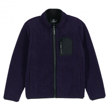 VOLCOM MUZZER FUZZAR K ZIP SHERPA SWEATSHIRT DARK PURPLE