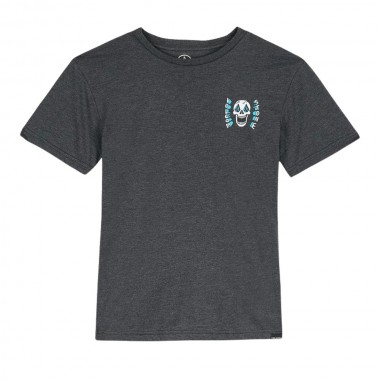 VOLCOM SKELTONE K T-SHIRT HEATHER BLACK