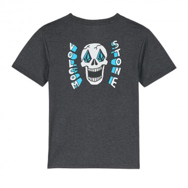 VOLCOM SKELTONE K T-SHIRT HEATHER BLACK