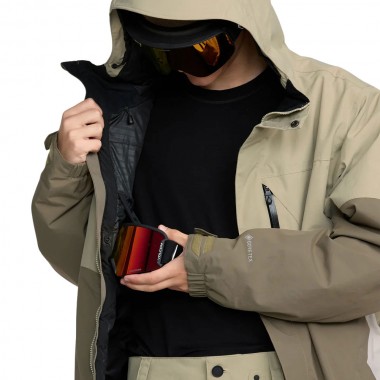 VOLCOM L INS GORE-TEX SNOW JACKET MOSS GREEN