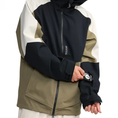 VOLCOM BRIGHTON FULL ZIP SNOW JACKET MILITARY