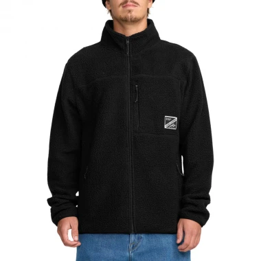 VOLCOM NELSON SHERPA FULL ZIP SWEATSHIRT BLACK