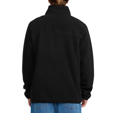 VOLCOM NELSON SHERPA FULL ZIP SWEATSHIRT BLACK