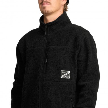 VOLCOM NELSON SHERPA FULL ZIP SWEATSHIRT BLACK