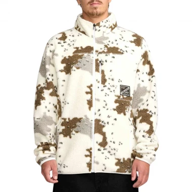 VOLCOM NELSON SHERPA FULL ZIP SWEATSHIRT WHITE