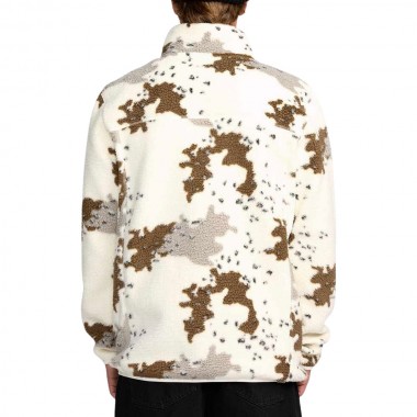 VOLCOM NELSON SHERPA FULL ZIP SWEATSHIRT WHITE