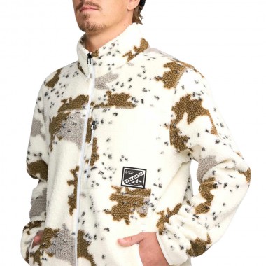VOLCOM NELSON SHERPA FULL ZIP SWEATSHIRT WHITE