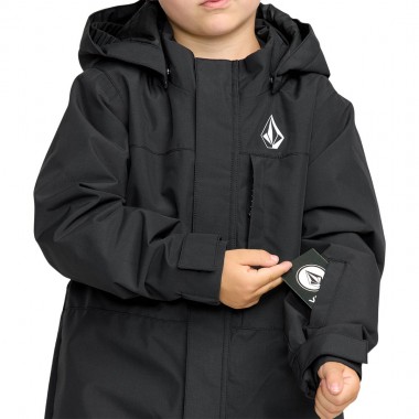 VOLCOM LITTLE FLURRY ONE PIECE K SNOW SUIT BLACK
