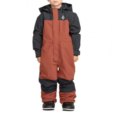 VOLCOM LITTLE FLURRY ONE PIECE K SNOW SUIT HENNA