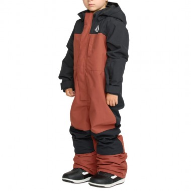 VOLCOM LITTLE FLURRY ONE PIECE K SNOW SUIT HENNA