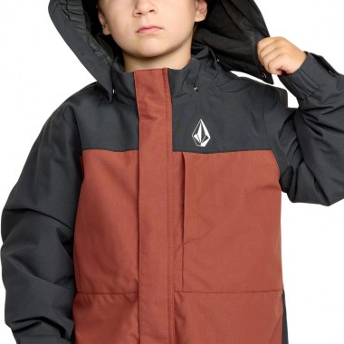 VOLCOM LITTLE FLURRY ONE PIECE K SNOW SUIT HENNA