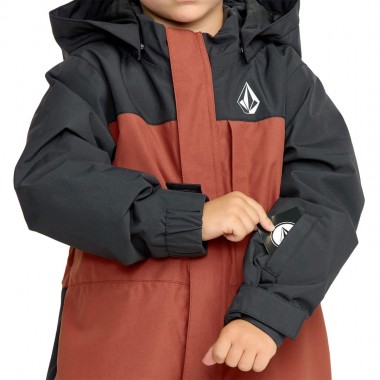 VOLCOM LITTLE FLURRY ONE PIECE K SNOW SUIT HENNA