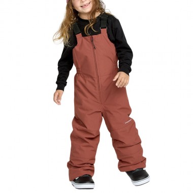 VOLCOM LITTLE FLURRY INS K SNOW BIB OVERALL HENNA