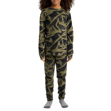 BURTON FLEECE KIDS BASE LAYER SET FOREST CITY STREETS