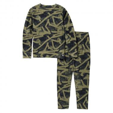 BURTON FLEECE KIDS BASE LAYER SET FOREST CITY STREETS