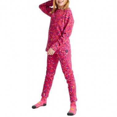 BURTON FLEECE KIDS BASE LAYER SET WILDCAT FLORAL