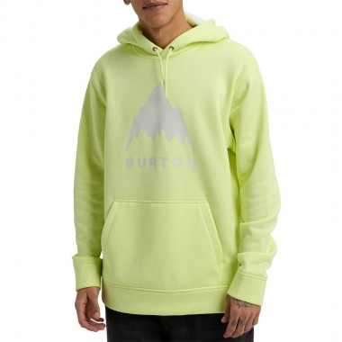 BURTON OAK PULLOVER HOODIE GLOW YELLOW GREEN HEATHER