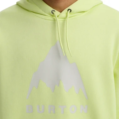 BURTON OAK PULLOVER HOODIE GLOW YELLOW GREEN HEATHER