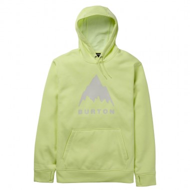 BURTON OAK PULLOVER HOODIE GLOW YELLOW GREEN HEATHER