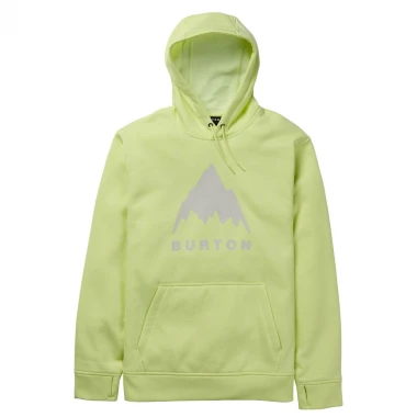 BURTON OAK PULLOVER HOODIE GLOW YELLOW GREEN HEATHER