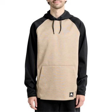 BURTON CROWN WEATHERPROOF HOODIE SUMMIT TAUPE HEATHER/TRUE BLACK