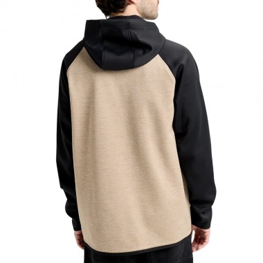 BURTON CROWN WEATHERPROOF HOODIE SUMMIT TAUPE HEATHER/TRUE BLACK