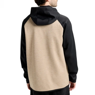 BURTON CROWN WEATHERPROOF HOODIE SUMMIT TAUPE HEATHER/TRUE BLACK