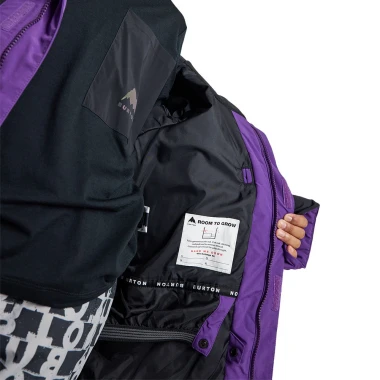 BURTON ASCUTNEY 2L K SNOW JACKET IMPERIAL PURPLE/TRUE BLACK