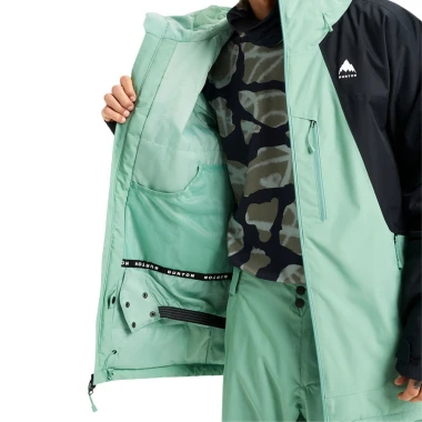 BURTON RESERVE 2L INSULATED SNOW JACKET SOFT SAGE/TRUE BLACK