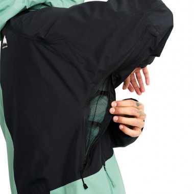 BURTON RESERVE 2L INSULATED SNOW JACKET SOFT SAGE/TRUE BLACK