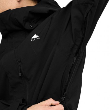 BURTON RESERVE 2L STRETCH SLIM SNOW JACKET TRUE BLACK