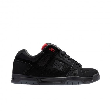 DC STAG SHOES BLACK/GREY/RED