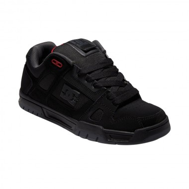 DC STAG SHOES BLACK/GREY/RED