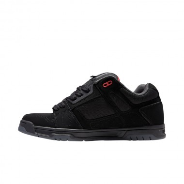DC STAG SHOES BLACK/GREY/RED