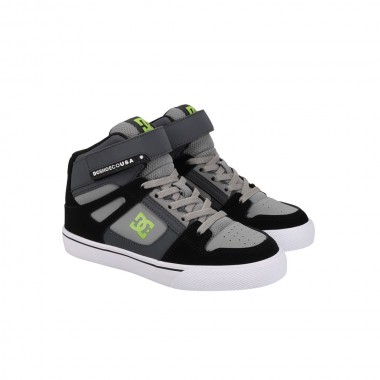 DC PURE HIGH-TOP EV K SHOES BLACK/DARK GREY/GREY