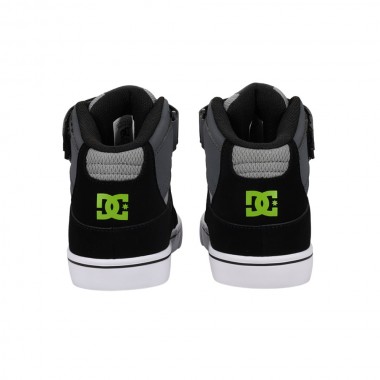 DC PURE HIGH-TOP EV K SHOES BLACK/DARK GREY/GREY