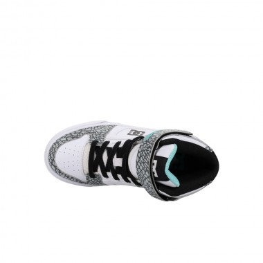DC PURE HIGH-TOP EV SN K SHOES WHITE/GREY/BLACK