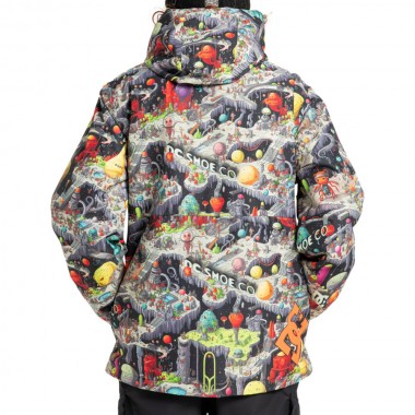 DC BASIS PRINT SNOW JACKET OUTER WORLD BLACK
